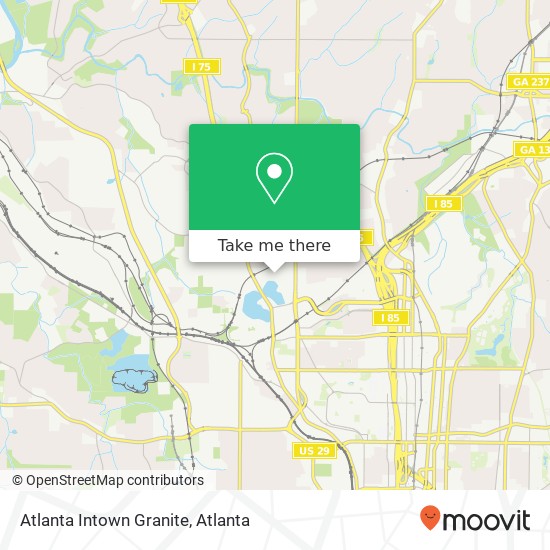 Mapa de Atlanta Intown Granite