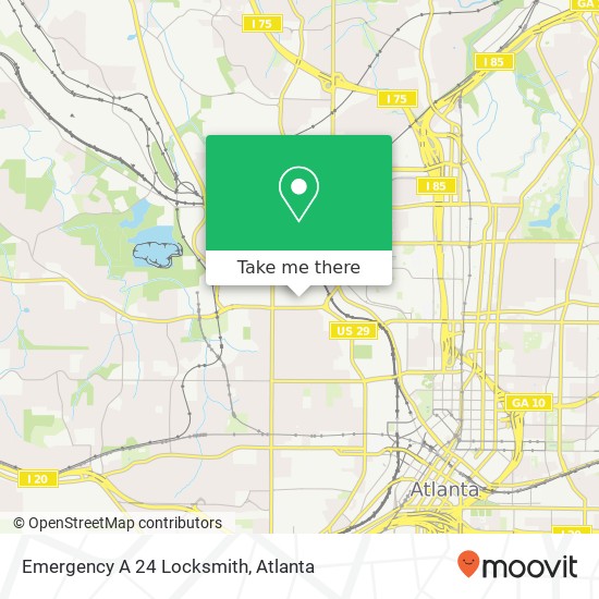 Emergency A 24 Locksmith map