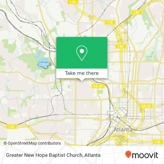 Greater New Hope Baptist Church map