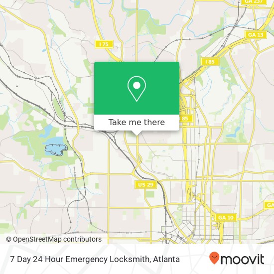 Mapa de 7 Day 24 Hour Emergency Locksmith