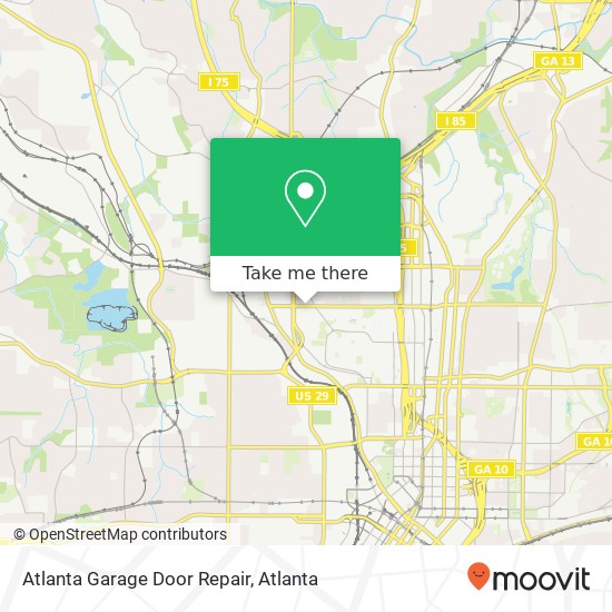 Atlanta Garage Door Repair map