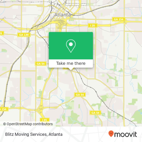 Mapa de Blitz Moving Services