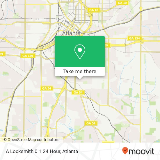 A Locksmith 0 1 24 Hour map