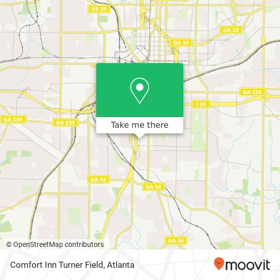 Comfort Inn Turner Field map