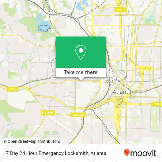 Mapa de 7 Day 24 Hour Emergency Locksmith