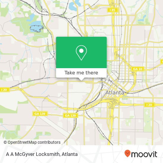 A A McGyver Locksmith map