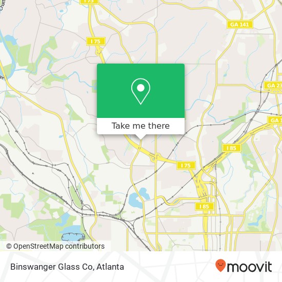 Mapa de Binswanger Glass Co