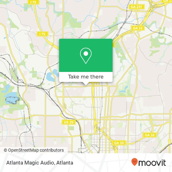 Mapa de Atlanta Magic Audio