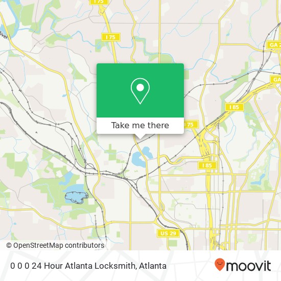 0 0 0 24 Hour Atlanta Locksmith map