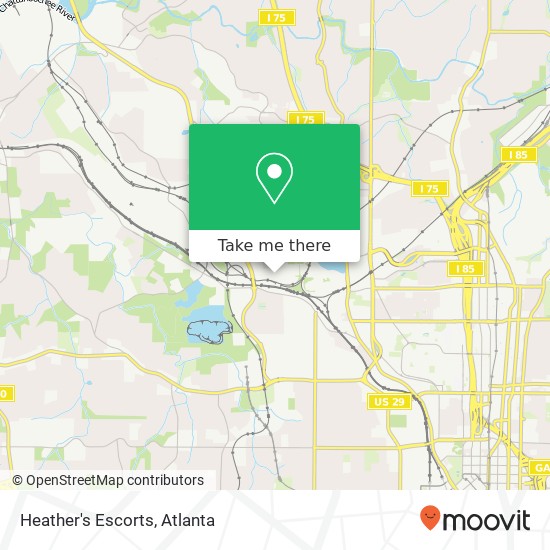 Heather's Escorts map