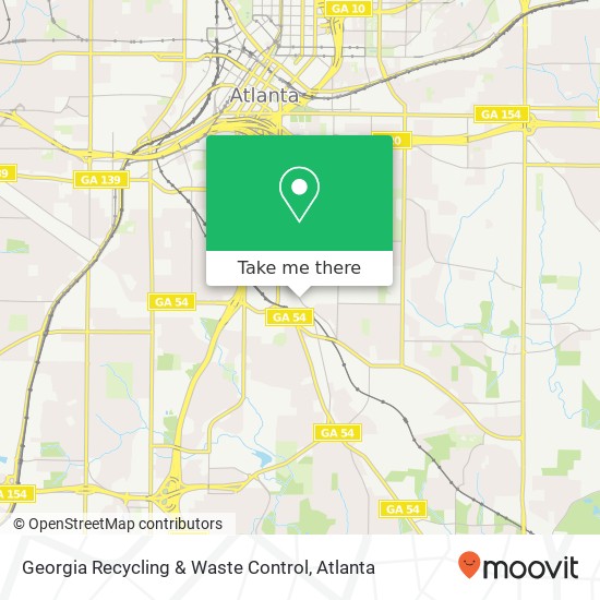 Georgia Recycling & Waste Control map