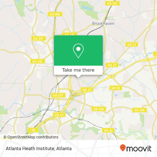 Mapa de Atlanta Heath Institute