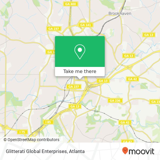 Glitterati Global Enterprises map