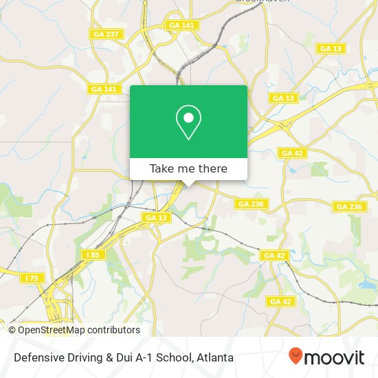 Defensive Driving & Dui A-1 School map