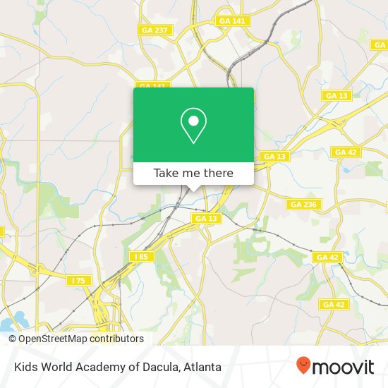 Mapa de Kids World Academy of Dacula