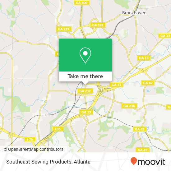 Southeast Sewing Products map