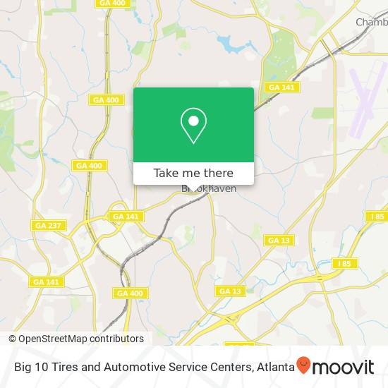 Big 10 Tires and Automotive Service Centers map