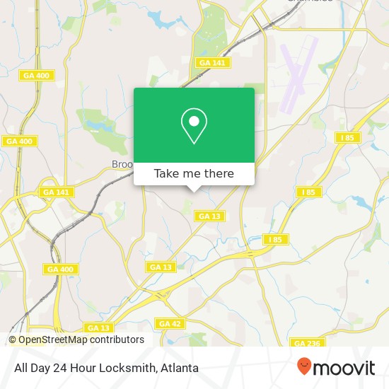 All Day 24 Hour Locksmith map