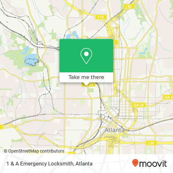 1 & A Emergency Locksmith map