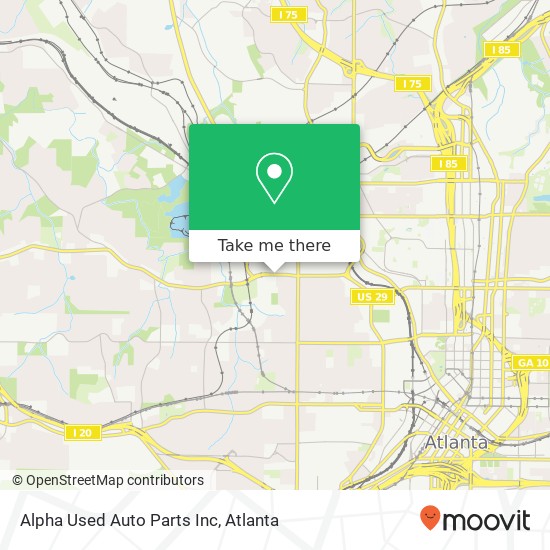 Mapa de Alpha Used Auto Parts Inc