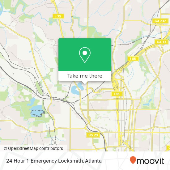 24 Hour 1 Emergency Locksmith map