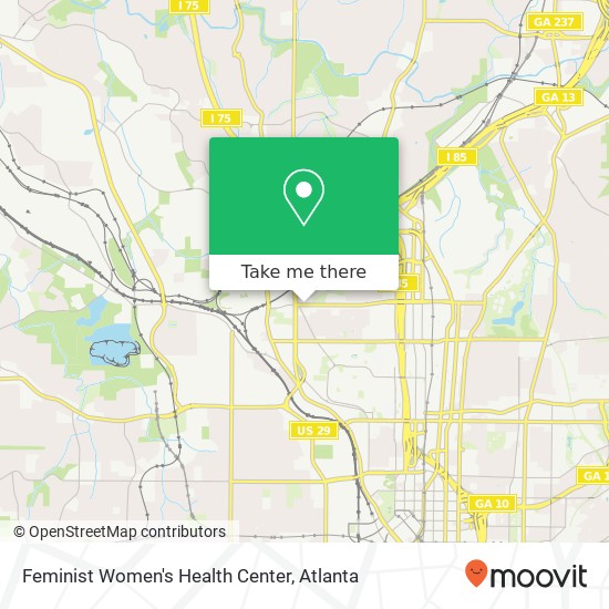 Mapa de Feminist Women's Health Center