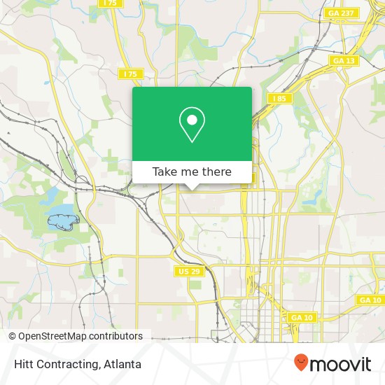 Hitt Contracting map