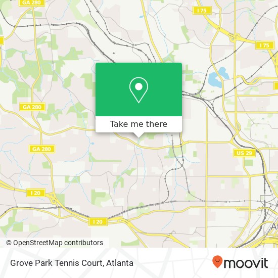 Mapa de Grove Park Tennis Court