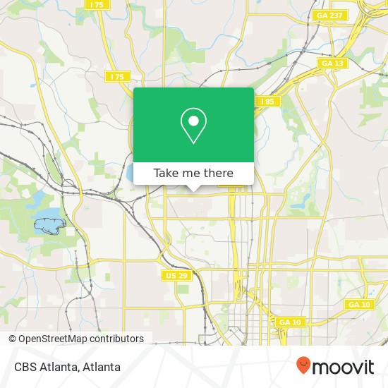 Mapa de CBS Atlanta