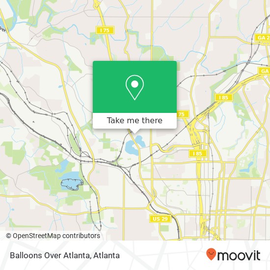 Mapa de Balloons Over Atlanta