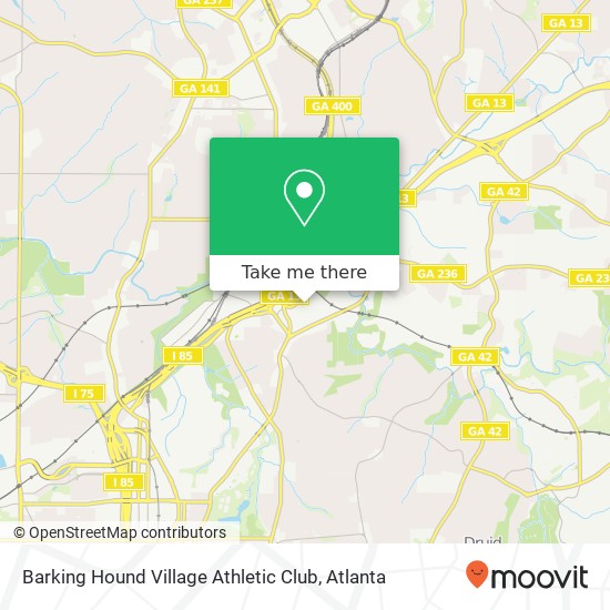 Barking Hound Village Athletic Club map