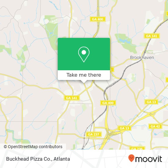 Mapa de Buckhead Pizza Co.