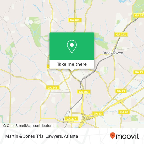 Martin & Jones Trial Lawyers map