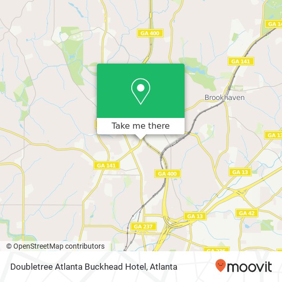 Doubletree Atlanta Buckhead Hotel map