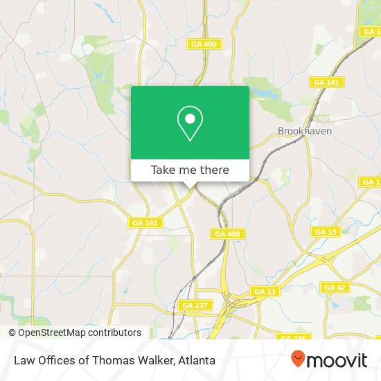 Law Offices of Thomas Walker map