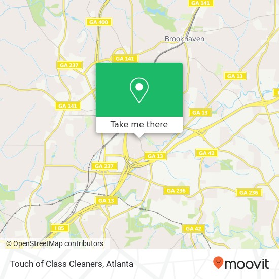 Touch of Class Cleaners map