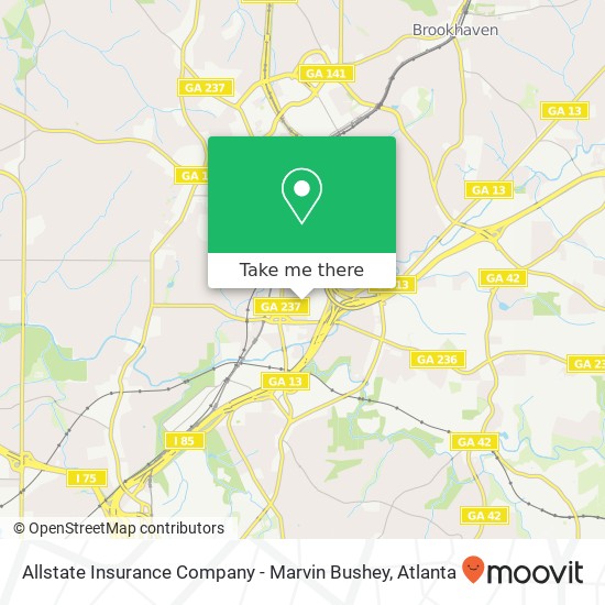 Mapa de Allstate Insurance Company - Marvin Bushey