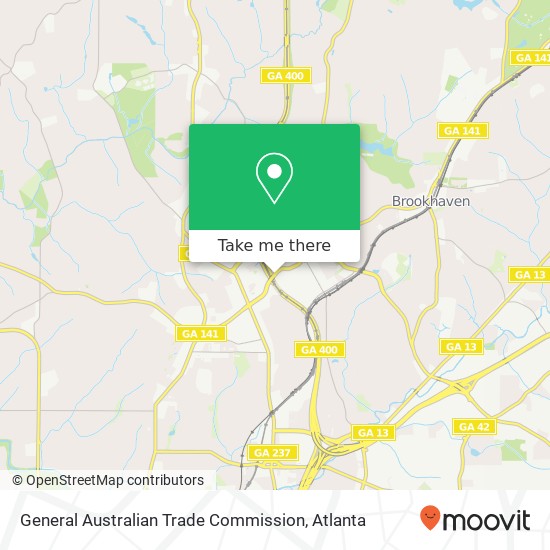 General Australian Trade Commission map