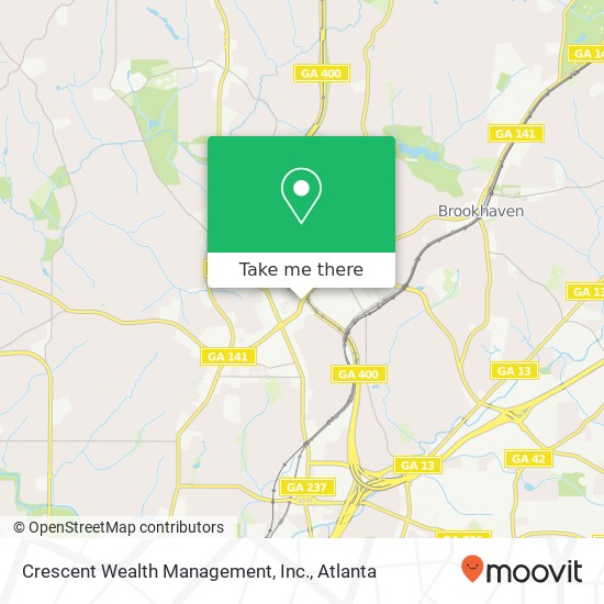 Mapa de Crescent Wealth Management, Inc.