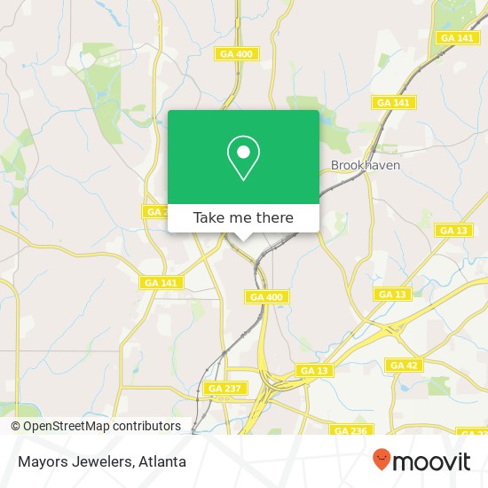 Mapa de Mayors Jewelers