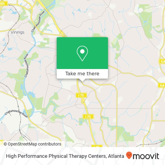 High Performance Physical Therapy Centers map