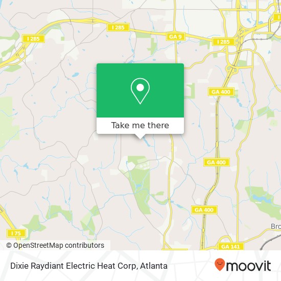 Mapa de Dixie Raydiant Electric Heat Corp