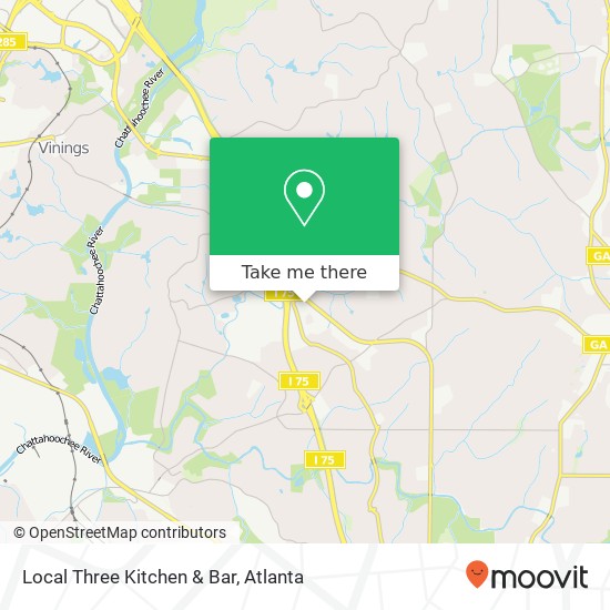 Mapa de Local Three Kitchen & Bar