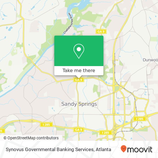 Synovus Governmental Banking Services map