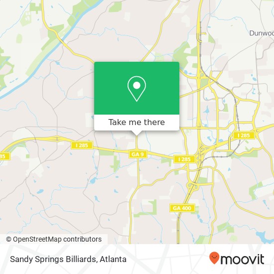 Mapa de Sandy Springs Billiards