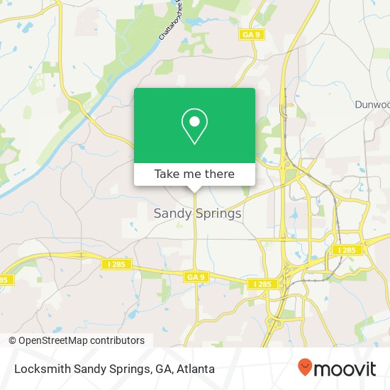 Mapa de Locksmith Sandy Springs, GA