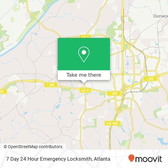 Mapa de 7 Day 24 Hour Emergency Locksmith