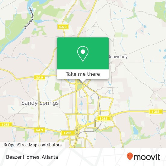 Beazer Homes map