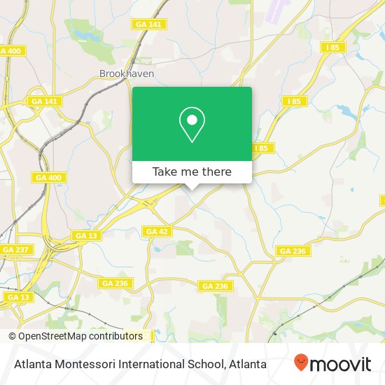 Atlanta Montessori International School map