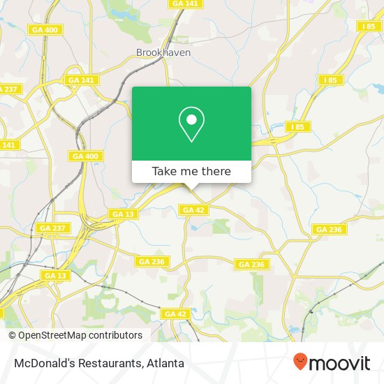 McDonald's Restaurants map